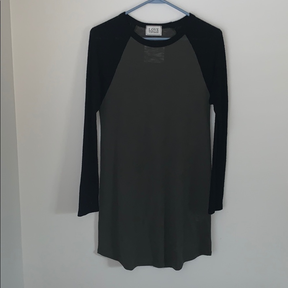 Black and green dress